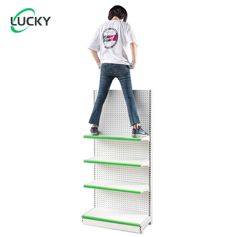 Leke Wholesale modern design gondola back panel supermarket shelf high end hot sell supermarket shelf