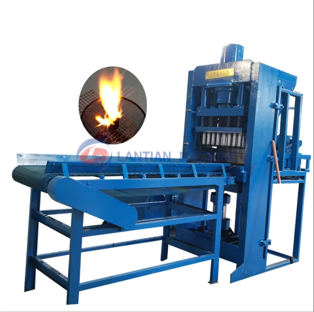 Palm shell wood sawdust charcoal compress briquette machine