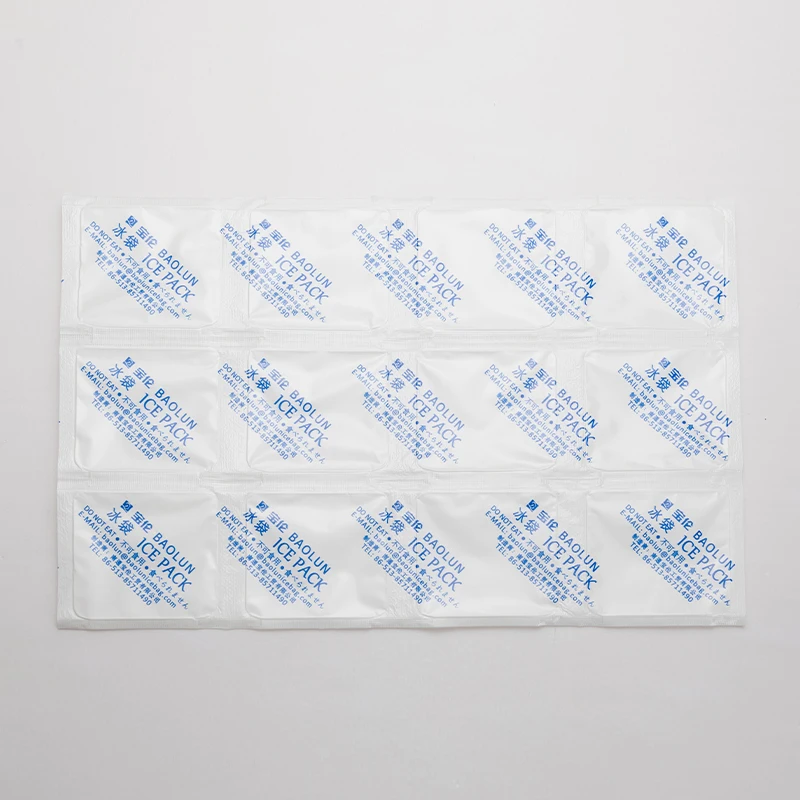 BSG 290*195mm 12pcs in one  Ice Packs For Injuries Disposable Bulk Dry Ice Pack Flexible Ice Pack For Lunch Box