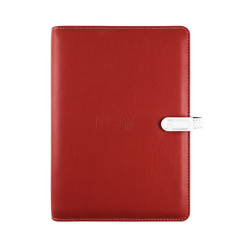 Business brand notebook power bank diary agenda with USB disk luxury gift for Oil companies banks and telecommunications