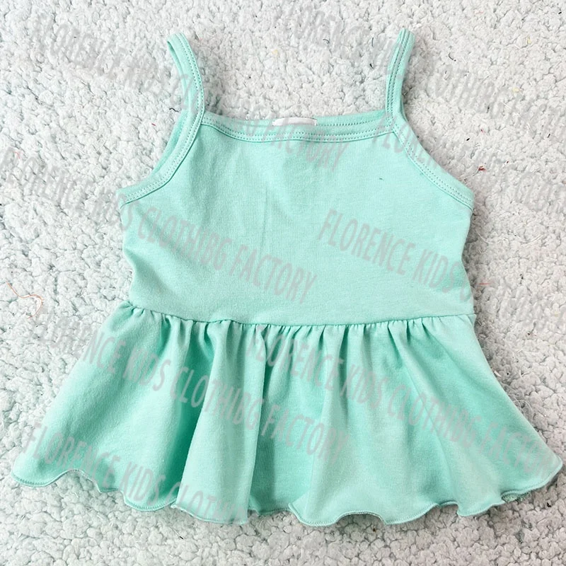 DH OEM juegos para ninos pequenos hot sale comfortable solid color girl clothing sets summer 13 years