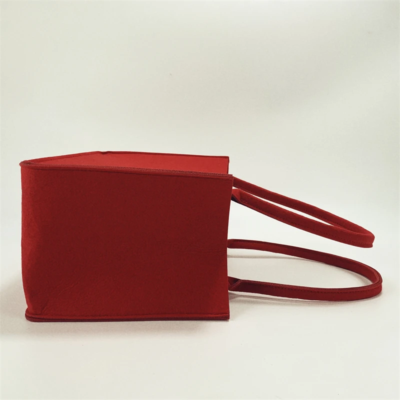 
Felt bag shopping gift bag can be printed LOGO Felt leisure handbag polyester big pocket environmentally friendly material 