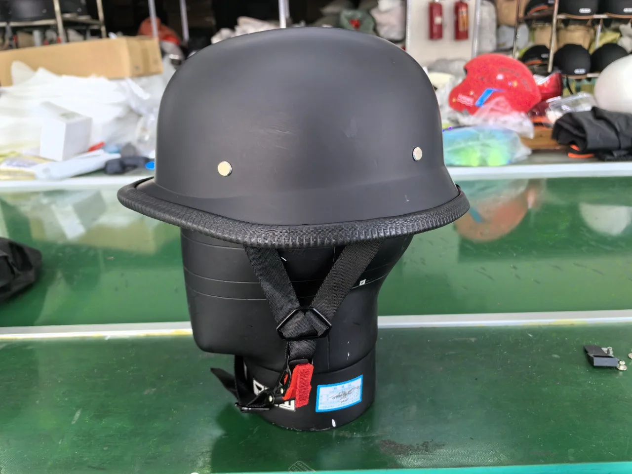 Custom Half Face Helmet for Men Women Motorcycle Helmet German Style Half Helmet for Bike Cruiser Scooter Chopper DOT Approved