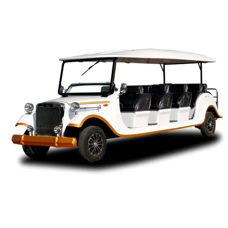 Classic vintage electric sightseeing bus car Retro tourist cars for adults auto special transportation fixed price