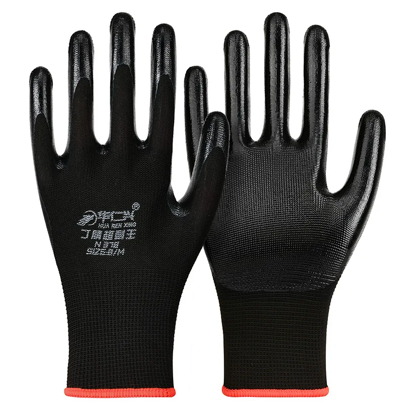 High Quality Latest Design Rubber Acid And Alkali Resistant Nitrile Gloves