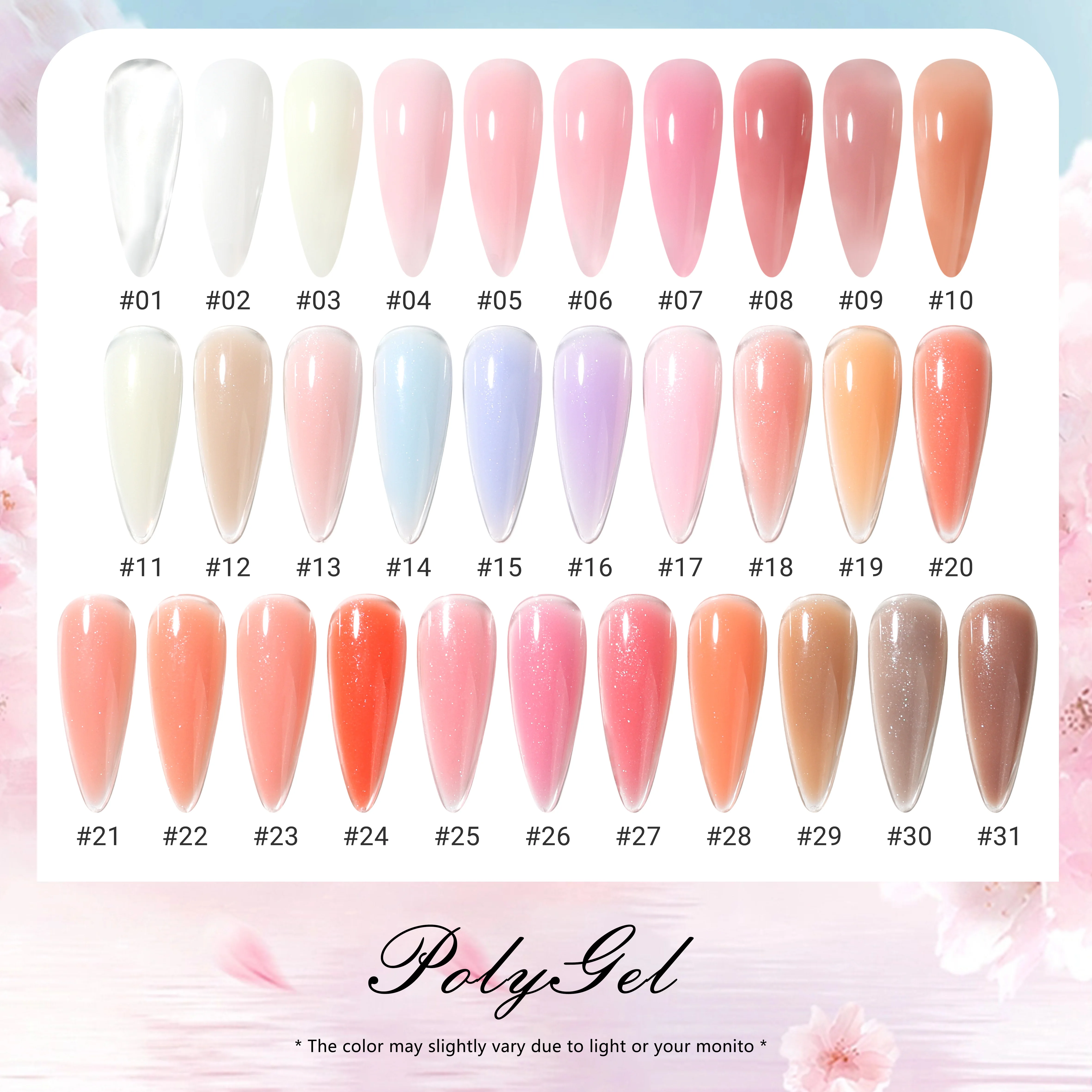 Nail Extension Gel Poly Acrylic Gel Set Kit 27olors OEM Custom Logo Private Label Solid Acrylic Nail