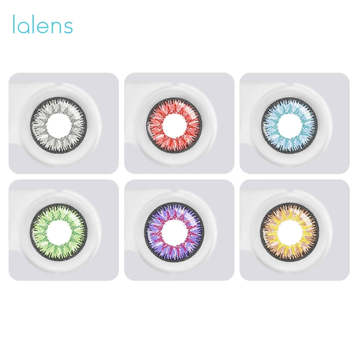 Lalens Custom 2Pcs Myopia Vika Contact Lenses Yearly Use Wholesale Prescription Diopter Blue Natural Color Contacts Lenses