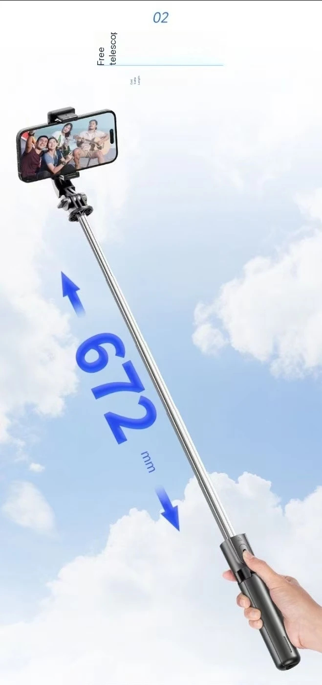 Mobile Phone Selfie Stick F01 Mini Travel Portable Live Camera Landing Tripod Bluetooth Remote Control Stand