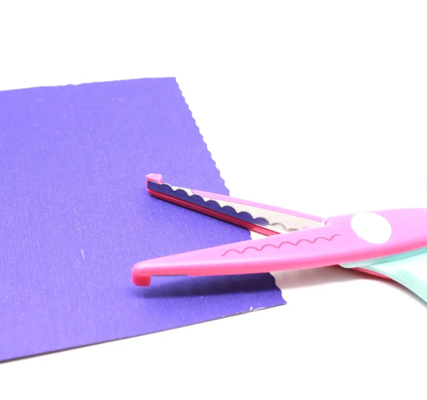 
High quality Paper Edger Pinking Shears Zig Zag Scissors Scrapbooking Decorative Craft Pattern Edged Scissors Paper Trimmer 