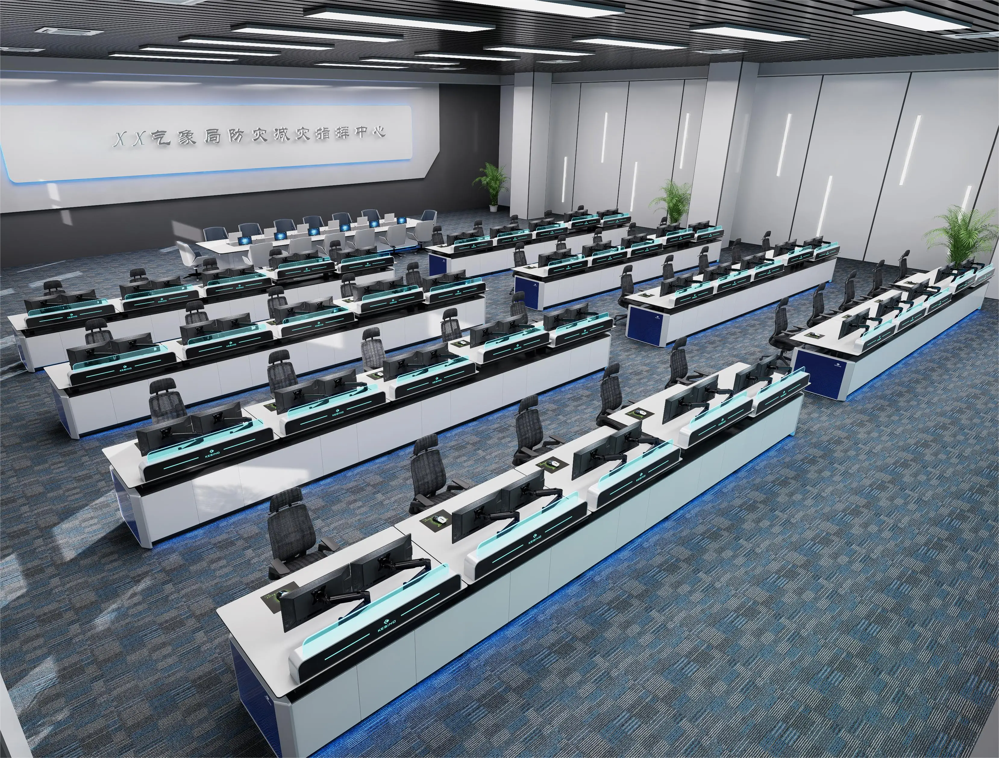 kesino compact control room console Ergonomically designed podium furniture Multifunctional design Height-adjustable console