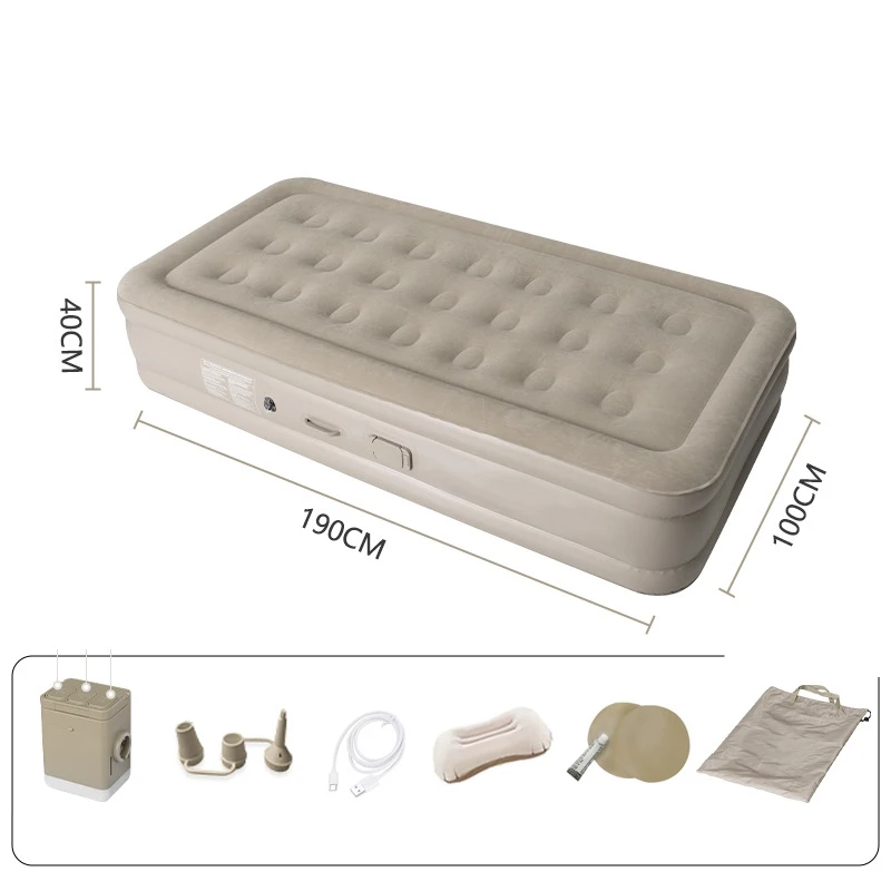 Camping Air Mattress One Button Automatic Air Folding Mattress Tent Double Air Bed