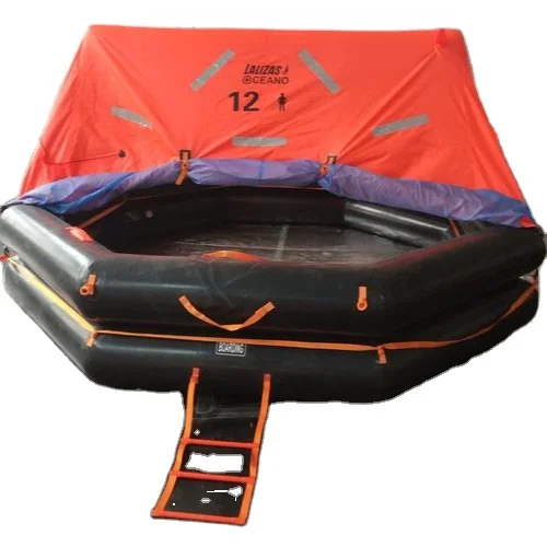 12 to 25 People SOLAS Water-proof Cloth Davit-launched Inflatable Life Raft for sale