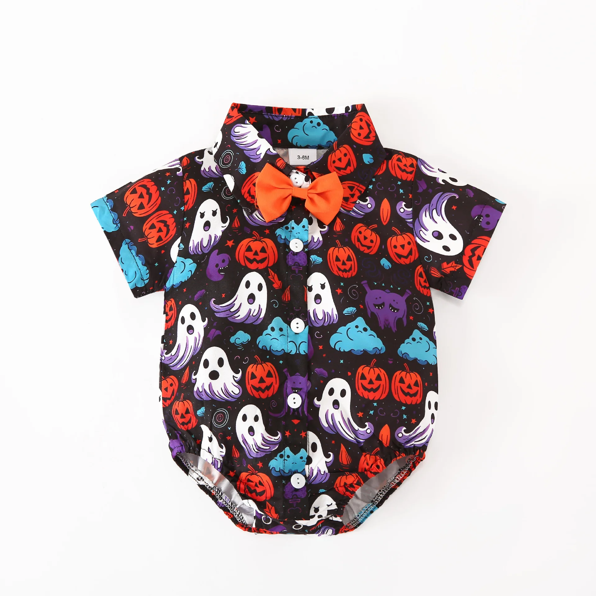 Halloween and Christmas baby romper triangle harem short-sleeved romper gentleman bow tie suspender romper