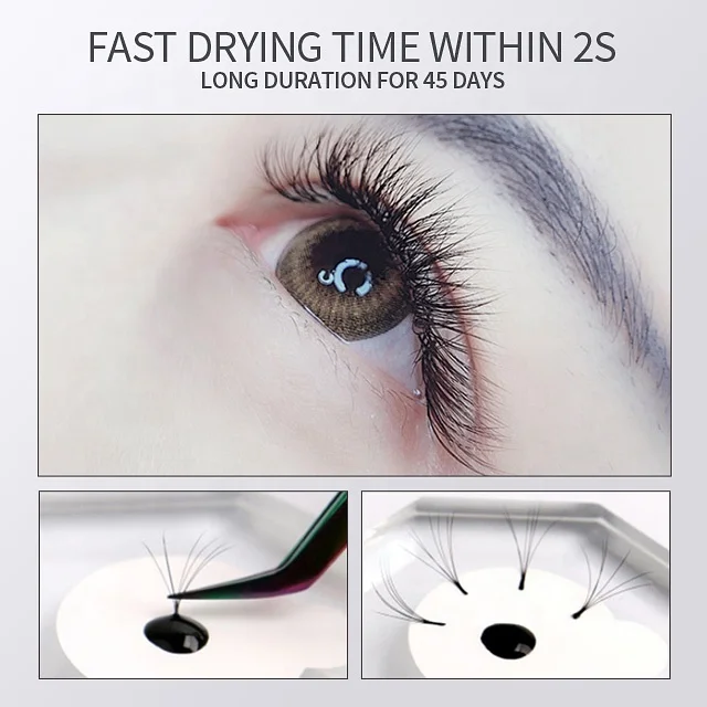 Private Label Latex Free Long Lasting 1 Second Drying Time Eyelash Extension Lash Adhesive Glue