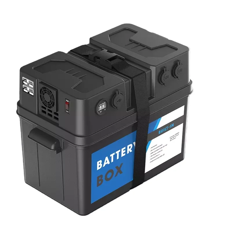 Outdoor Camping 110V 60HZ Battery Box 12V Portable Battery Box with 300W Inverter