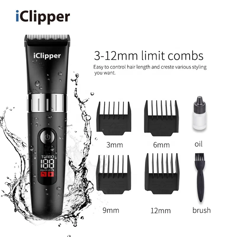 IClipper-T5 Домашнее использование триммер для шерсти домашних животных водонепроницаемые Электрические перезаряжаемые машинки стрижки волос