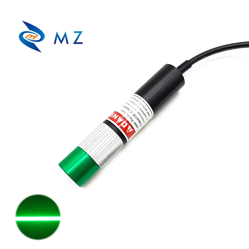 Laser Equipment Parts Adjustable Focusing D16mm 520nm 50mW Glass Lens CW Industrial Machine Green Line Laser Module