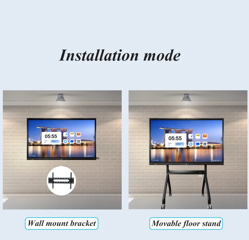 Factory Wholesale oem 86 inch multi touch screen monitor educational training equipment interactive smart board flat panel