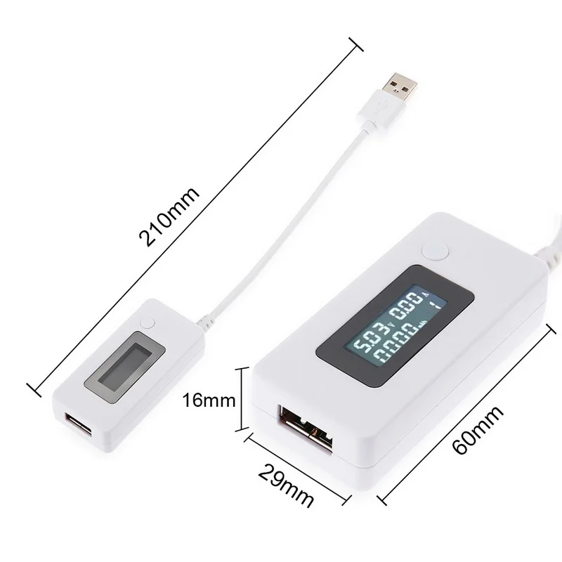 Mini LCD Dual USB Voltage and Current Detector Mobile Power USB Charger Tester