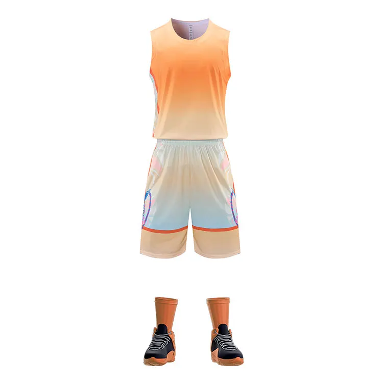 
Manufacture Custom Moisture Wicking Basketball Uniform Polyester Retro Basketball Jerseys 