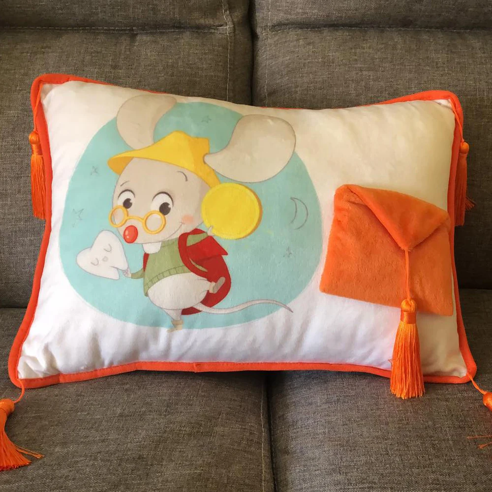 High Quality Customized Kids Plush Tooth Fairy Pillow With Keepsake Pouch For Kids To Collect Their Teeth Children Presents