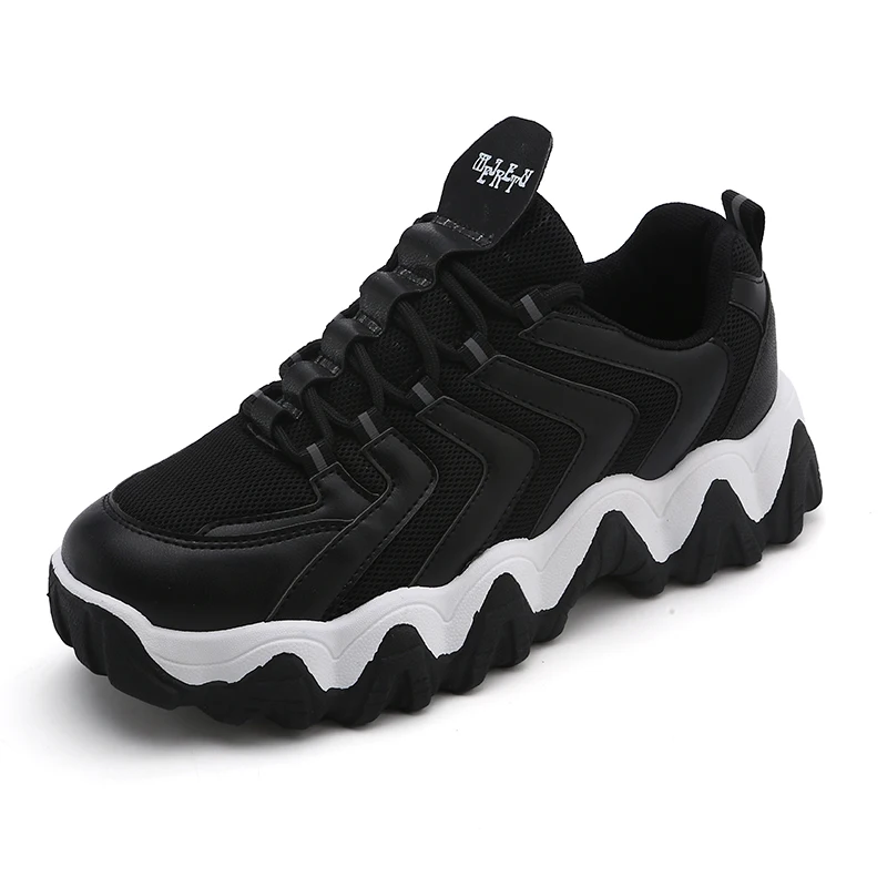 
New Style Sponge Cake Shoes Thick-Soled Non-Slip Dad Shoes Back Pull Loop Easy To Wear Casual Sports Shoes 