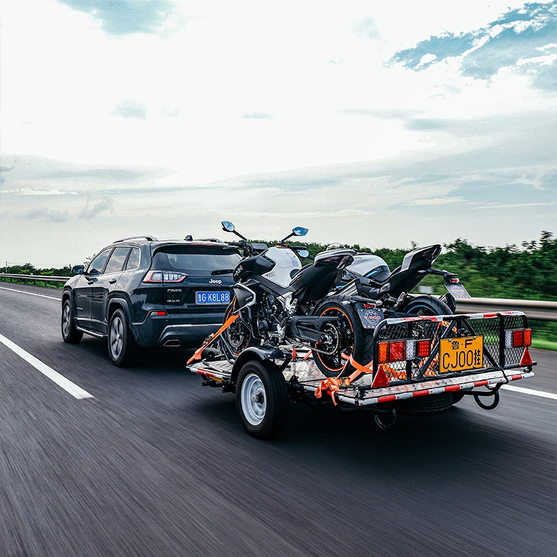 Китай LUBO тянуть за мотоцикл прицеп рельс складной