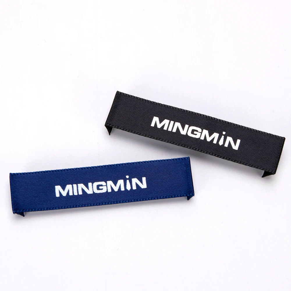 eco-friendly custom damask woven brand label for hats