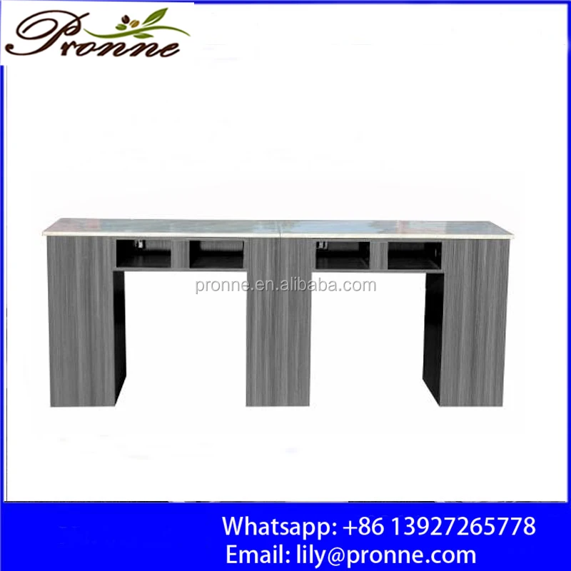 modern luxury beauty nail salon station marble top black nail manicure table with outlet