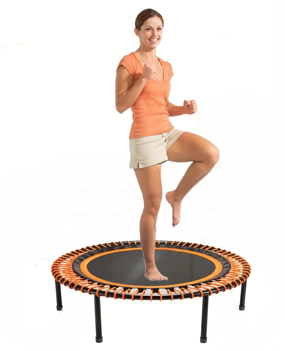 Mini Trampoline 40inch Fitness Rebounder for Adults Indoor  Workout bungee rope suspension quiet soft jumping