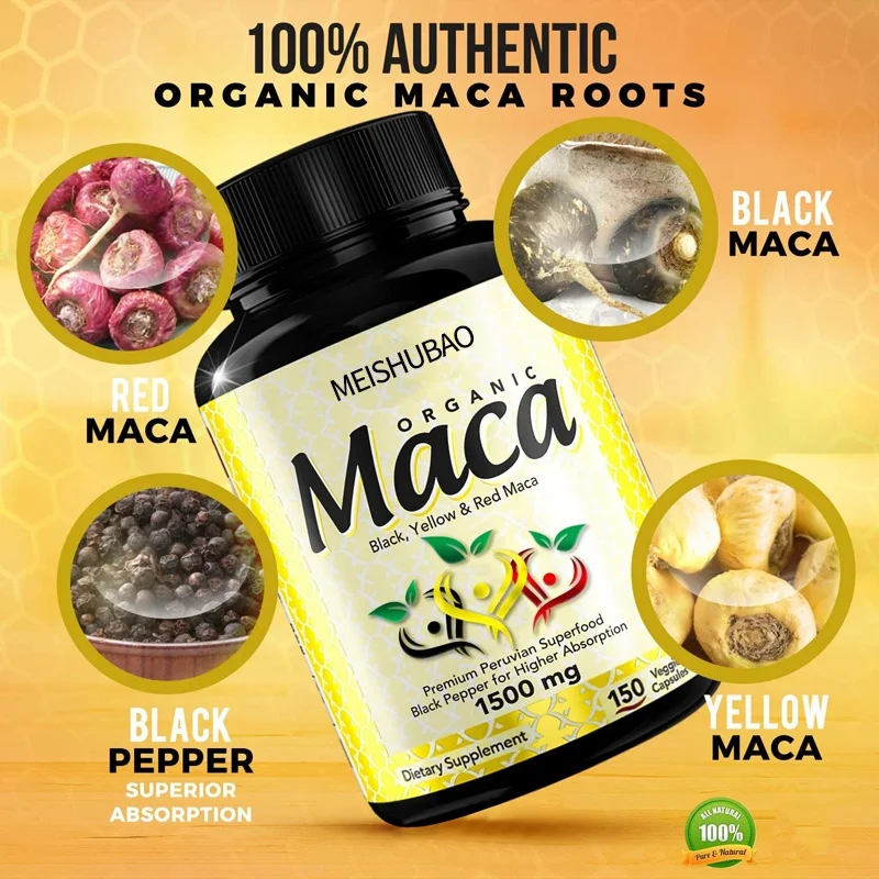 Provate  label Best selling Pure Aguaje Ultimate Maca Hard Capsules Health Supplements  Root caspules for Men and Women