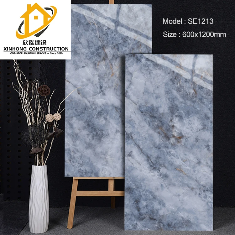 factory glazed ceramic floor marble glossy tile slab sintered stone