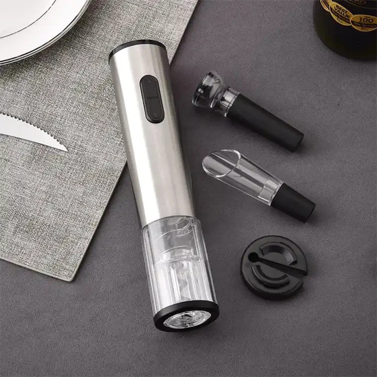 Portable And Versatile Automatic Electric Wine Bottle Corkscrew Opener Dry Battery Stainless Steel Electric Wine Opener