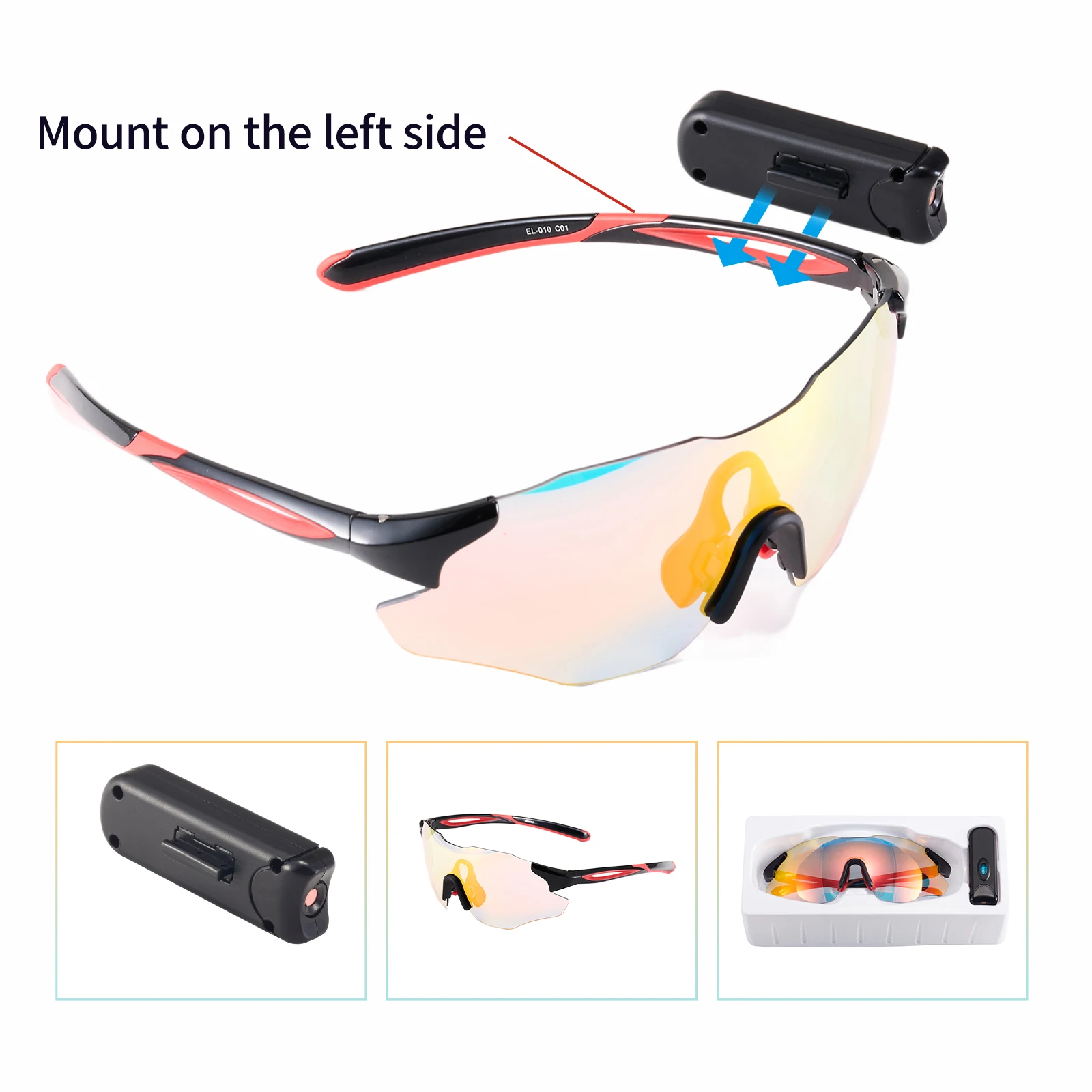 Cycling Video Recording Smart Glasses 1080p Outdoor Sport Sunglasses Eye Wear Picture Video Record Hd Camera Glasses With