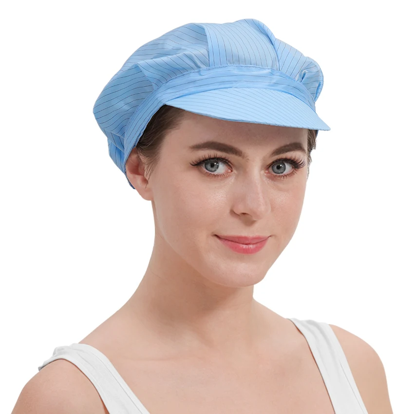 Elastic Food Industry Cleanroom Work Hat Chef Cooking Hat Esd Working Cap Worker Wear Anti-static Work Cap