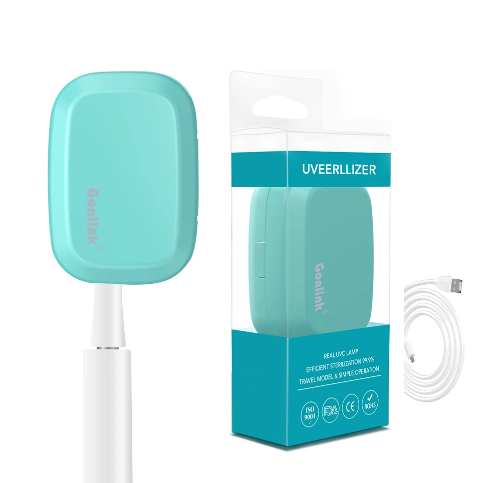  Лидер продаж Amazon дорожный дизайн автоматическая UVC легкая электрическая портативная зубная щетка стерилизатор