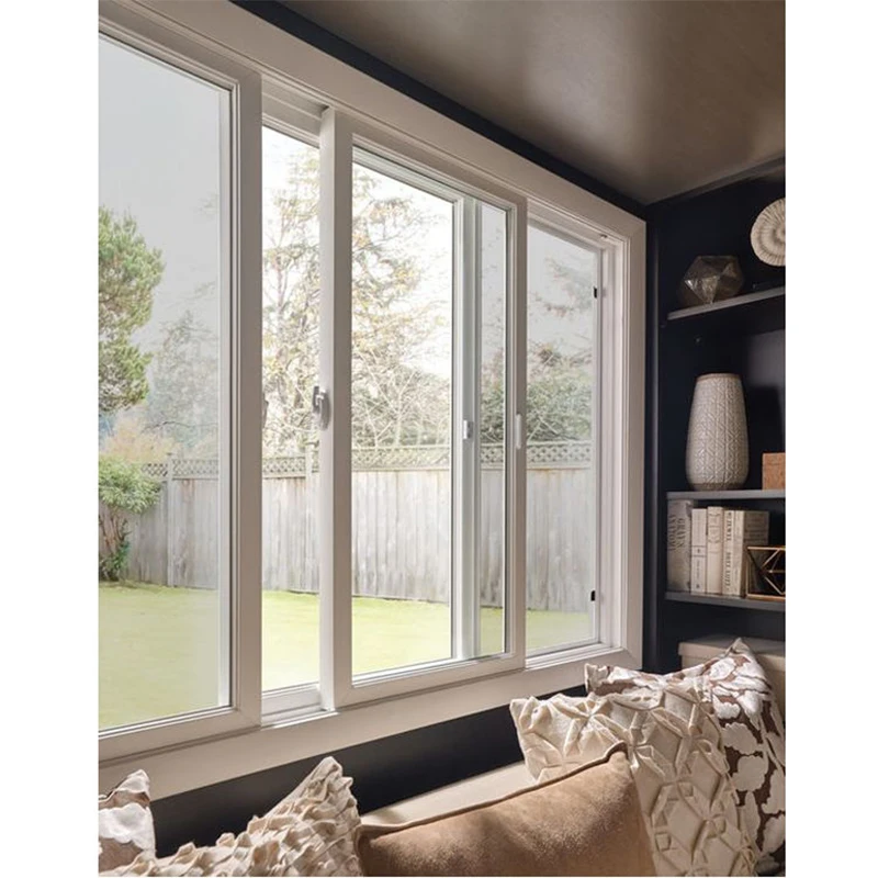 Chinese Manufacturer Customized Sliding Windows Door Double Glass 4 Track Aluminium Sliding Window