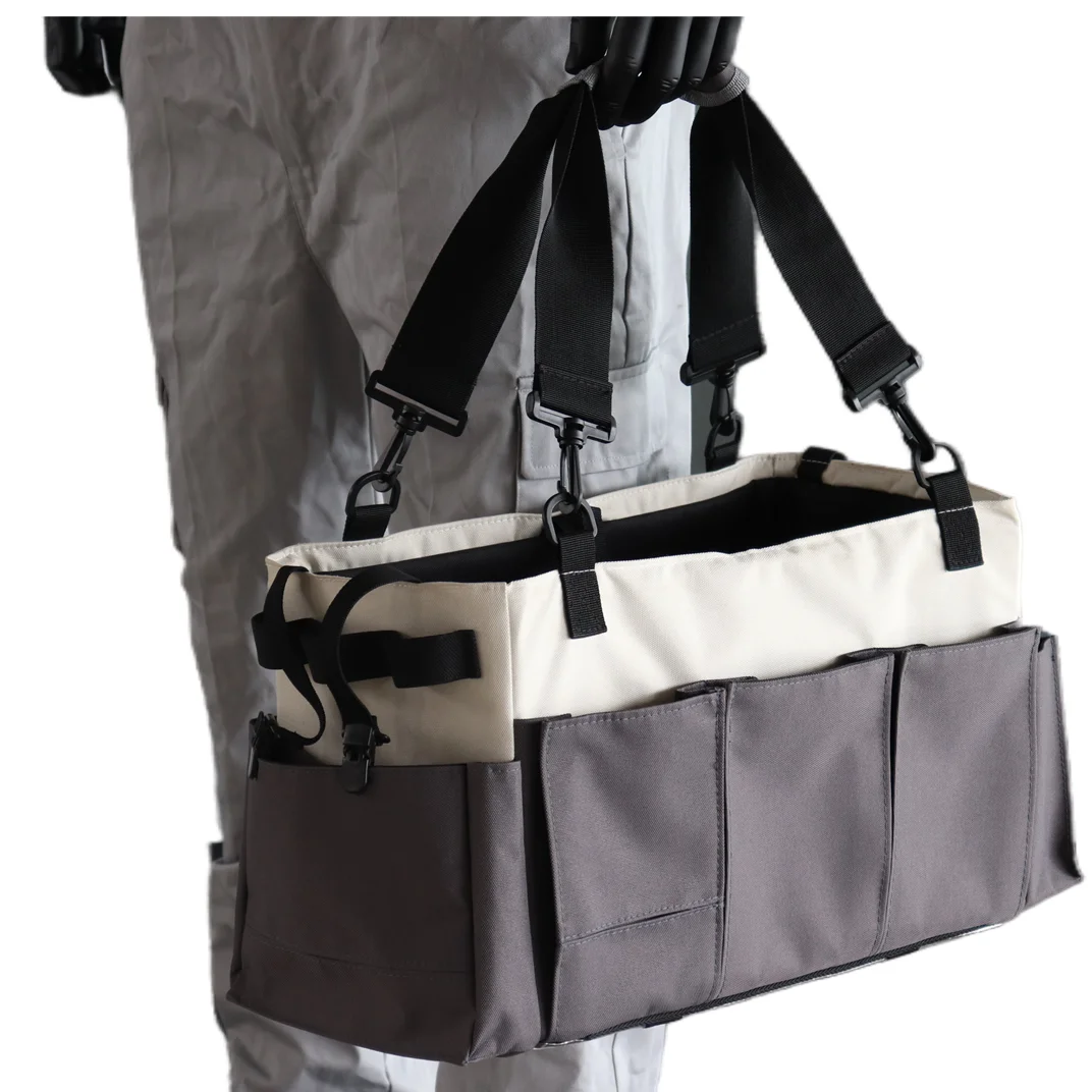 Cleaning Supply Organizer Cleaning Tote Bag with Multifunction Pocket Handle Cleaning Supplies Tool Storage Bag