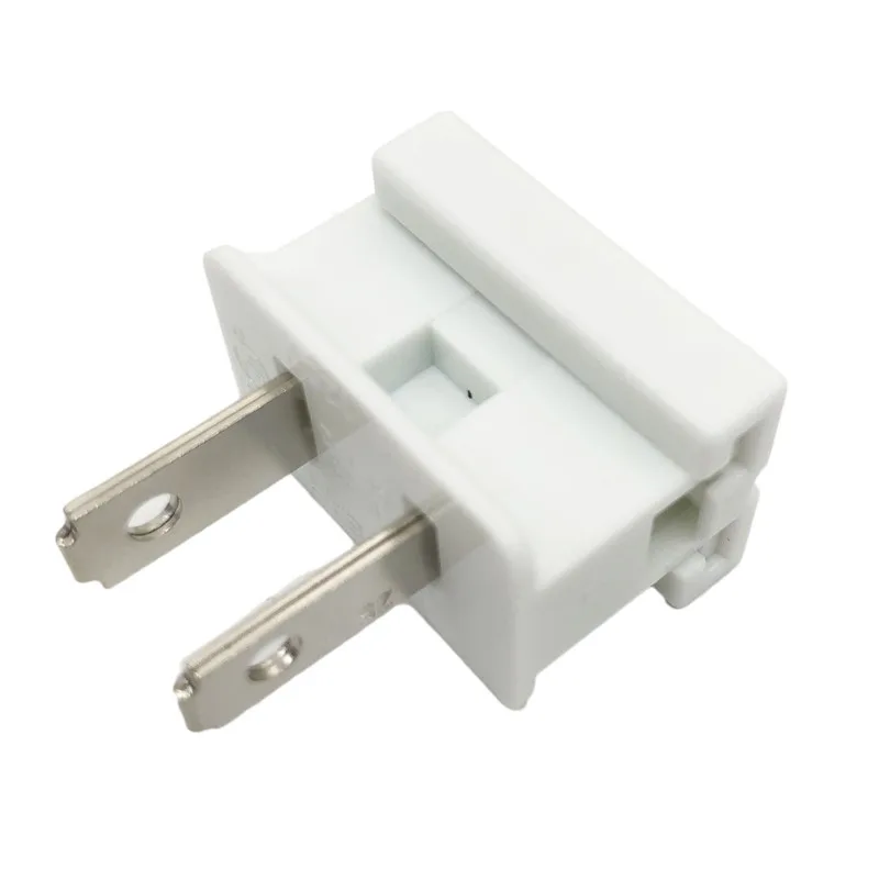 125V 8A White SPT-1 Male Electrical Plugs Vampire Zip Plugs