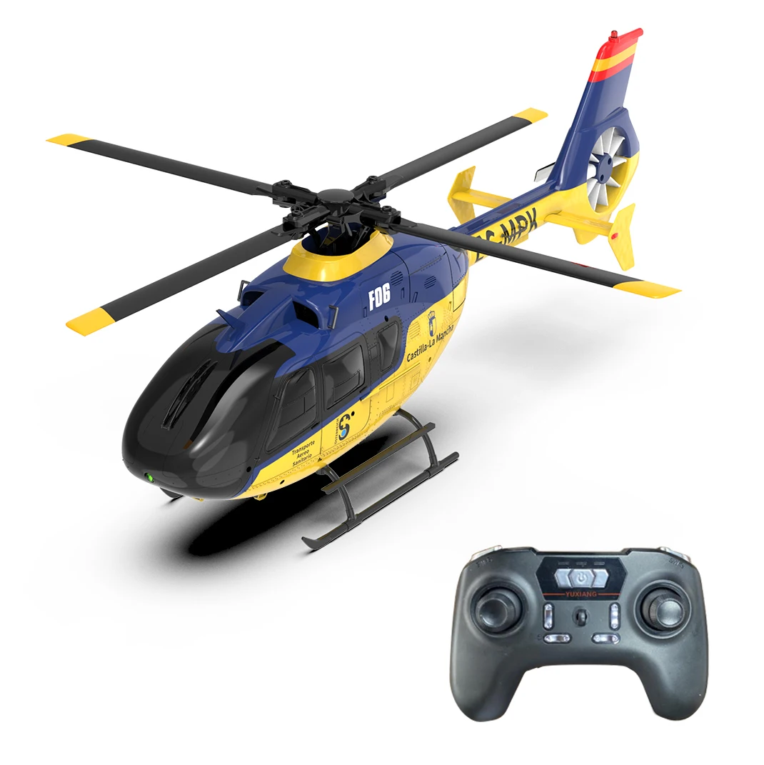F06 1/36 Eurocopter EC135 Airbus H135 Aileronless Simulation Professional 6CH RC Helicopter