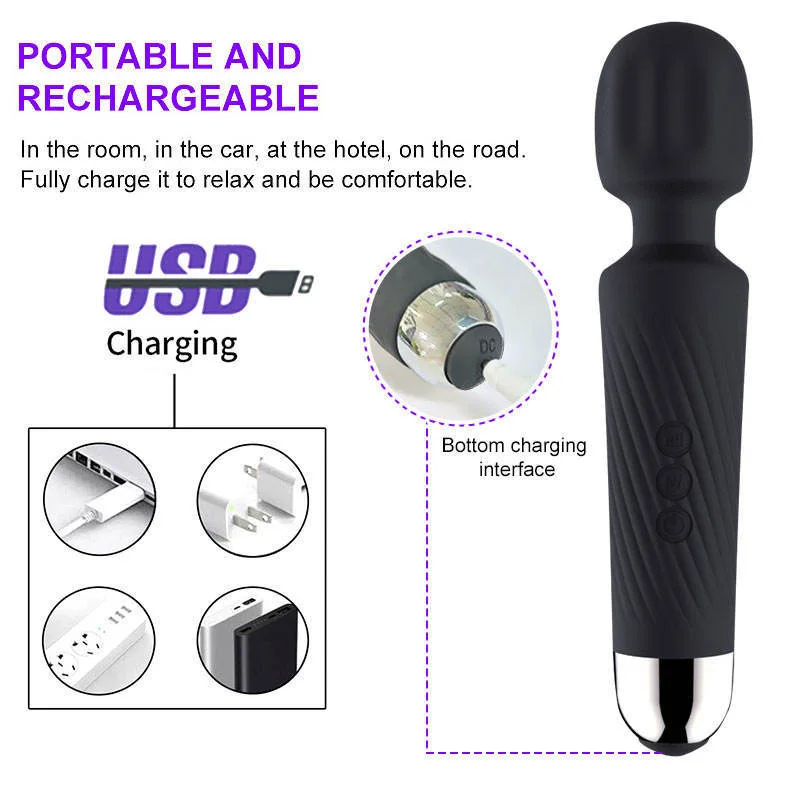 2024 hot sale Waterproof Mini Wand Massager Stick AV Tools Body Massage Vibration Machine for personal wand massager