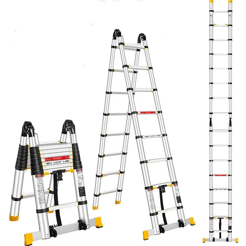 5.6m   Folding Step soft close Multi Purpose Aluminum Telescopic ladder