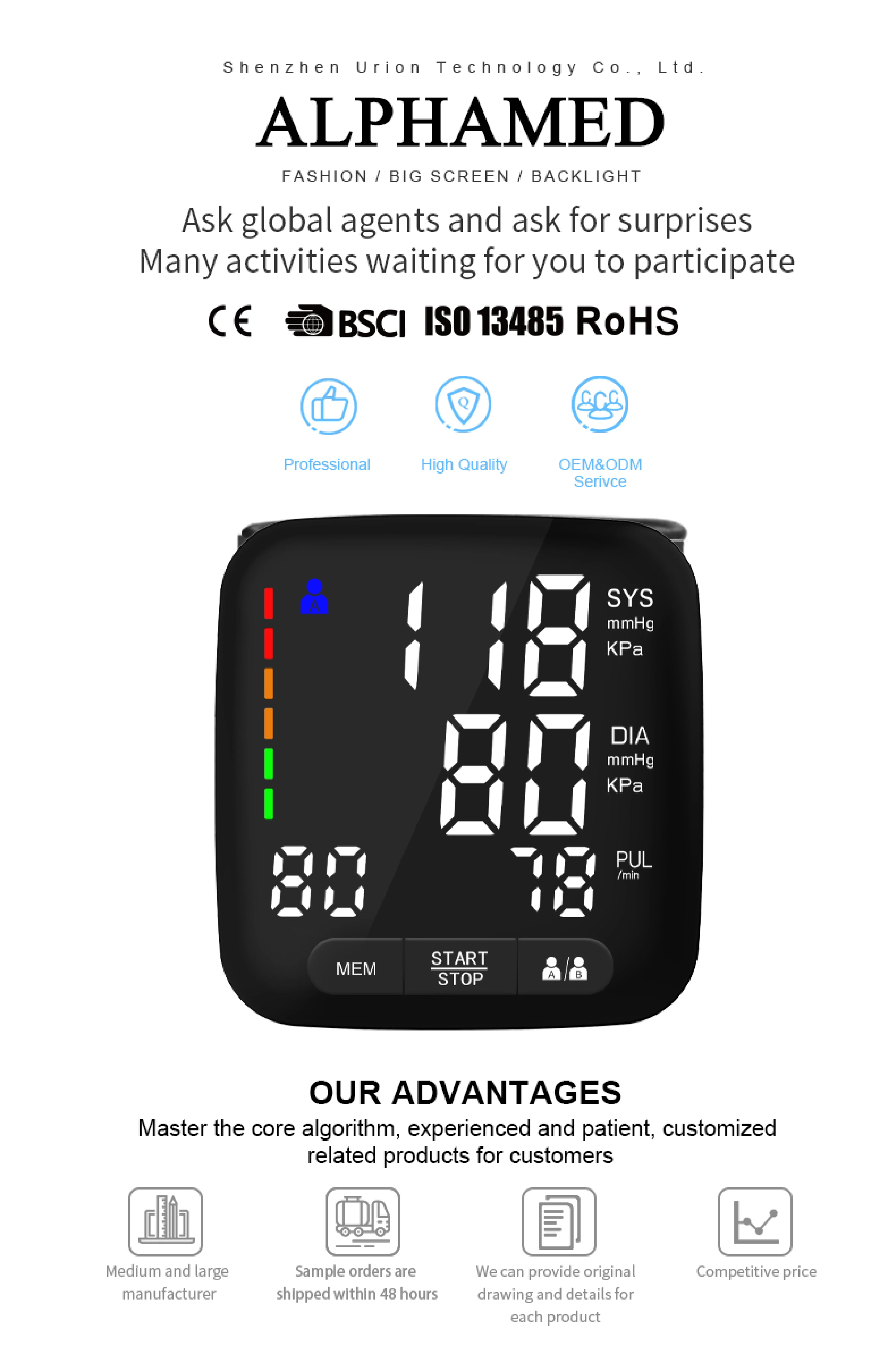 Wholesale Price Wrist  Blood Pressure Machine Digital  Portable Automatic Wrist Smart Electronic Blood Pressure  Monitor