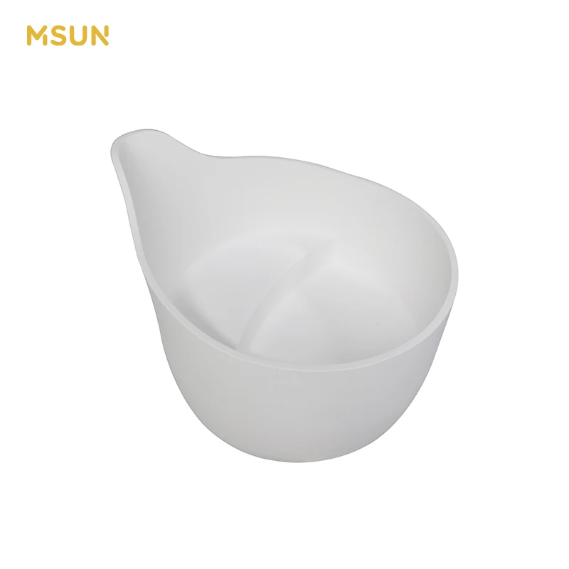 MSUN B070 Freestanding round design Bathtub Matte Bathroom Bathtubs Solid Surface Stone Bath tub