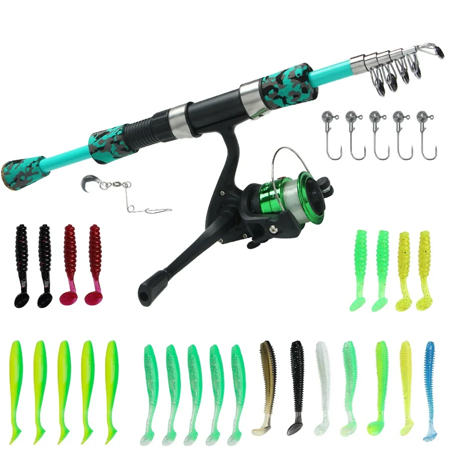 Оптовая продажа дешевая мини-удочка с комплектом приманок 1 5 м