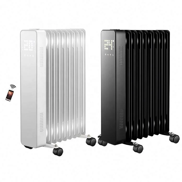 9 Fins 2000w WIfi APP control hotel room heater electric oil radiator without fan