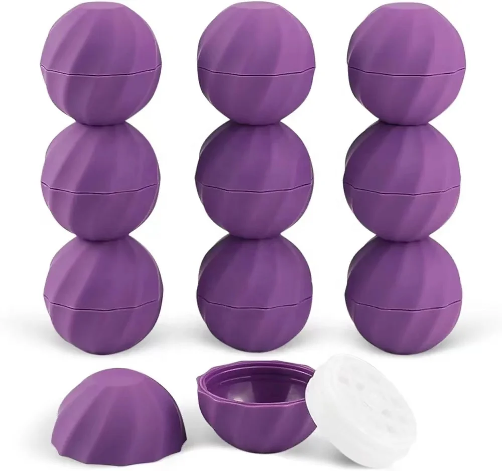 2024 new design DIY lip balm container ball cute lip balm container matte lip balm jar blue
