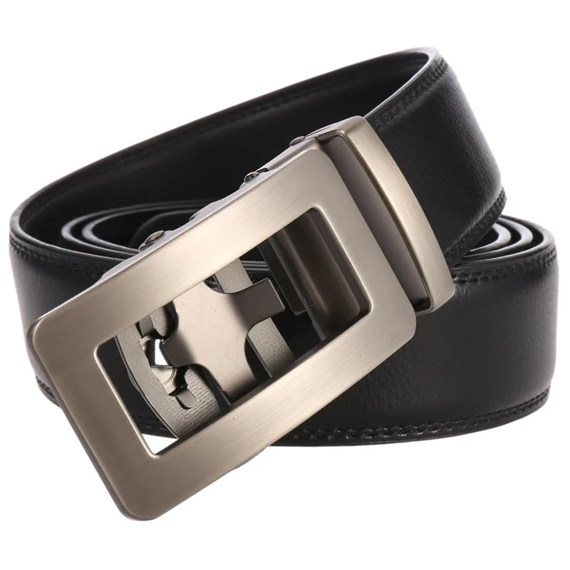 Ремень мужской из воловьей кожи с автоматической пряжкой, Модный деловой, для отдыха, Прямая продажа с завода