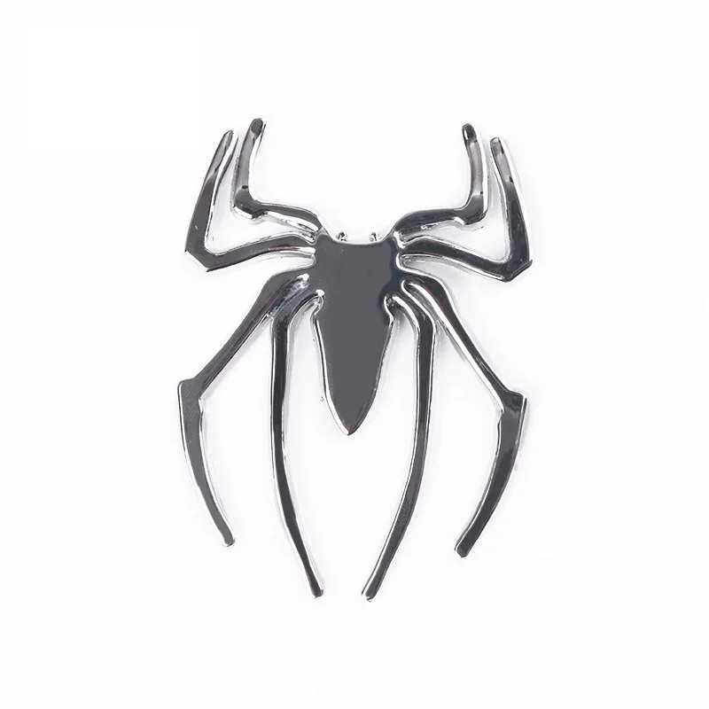 Car Accessories 3D Car Stickers Universal Metal Spider Shape Emblem Chrome 3D Car Truck Motor Decal Sticker