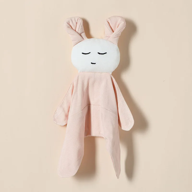 Newest Creative Gift Bamboo Chewable Soft Towel Baby Crib Stroller Play Toy Security Blanket Soothe Doll Rabbit Comforter Toy
